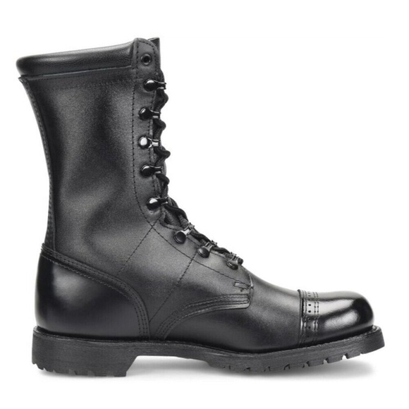 Nice Carolina Jump Boots Black Leather Made In Usa Sz 8 Paratrooper